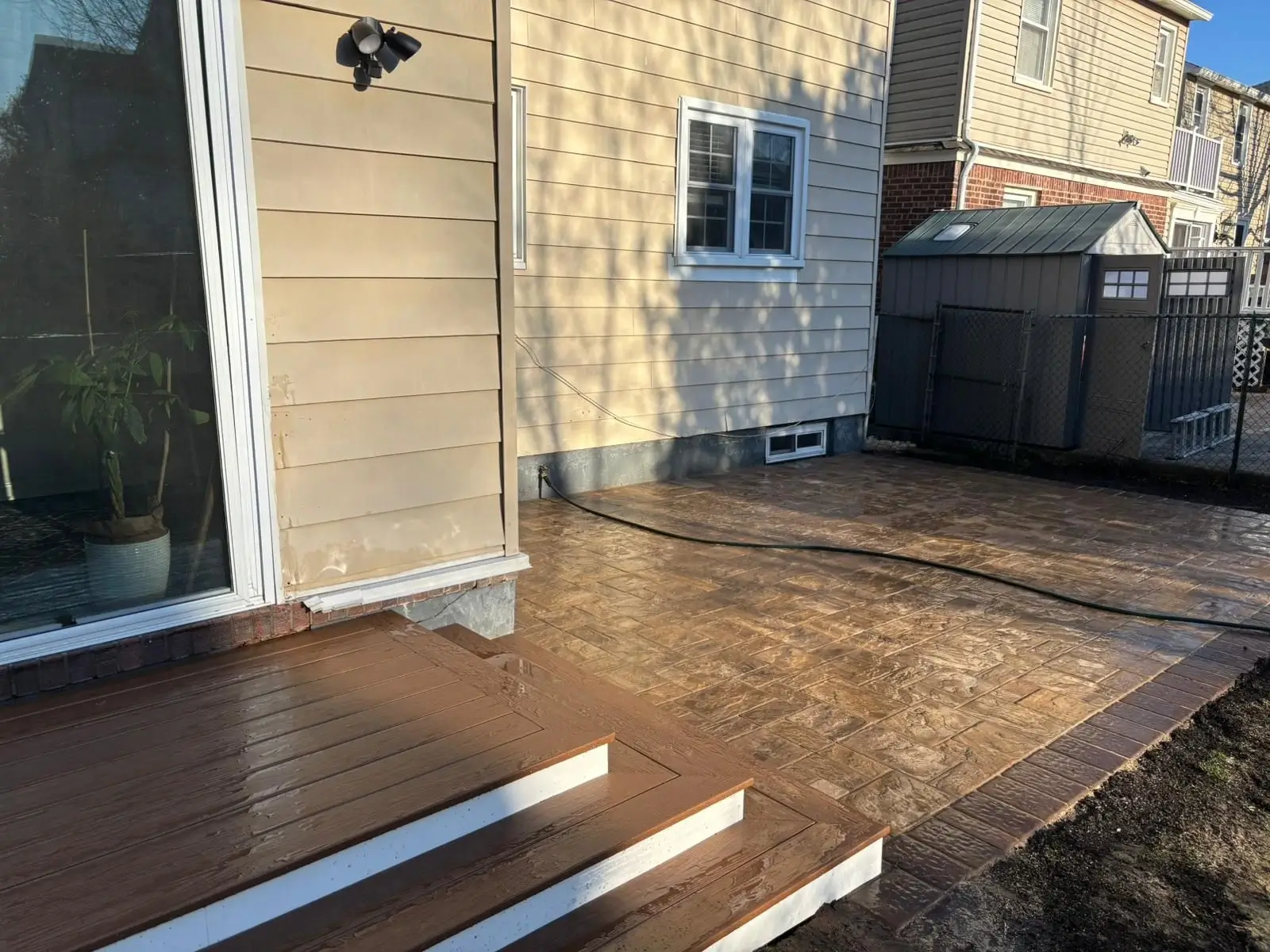 Patio builders in Garfield NJ - pergola and deck project